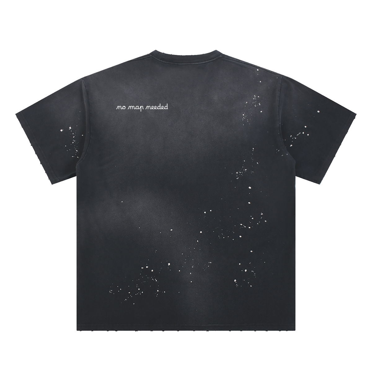hand-frayed sunfade paint splatter t-shirt