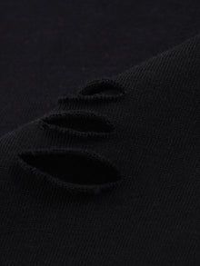 snow wash raw edge cotton t-shirt